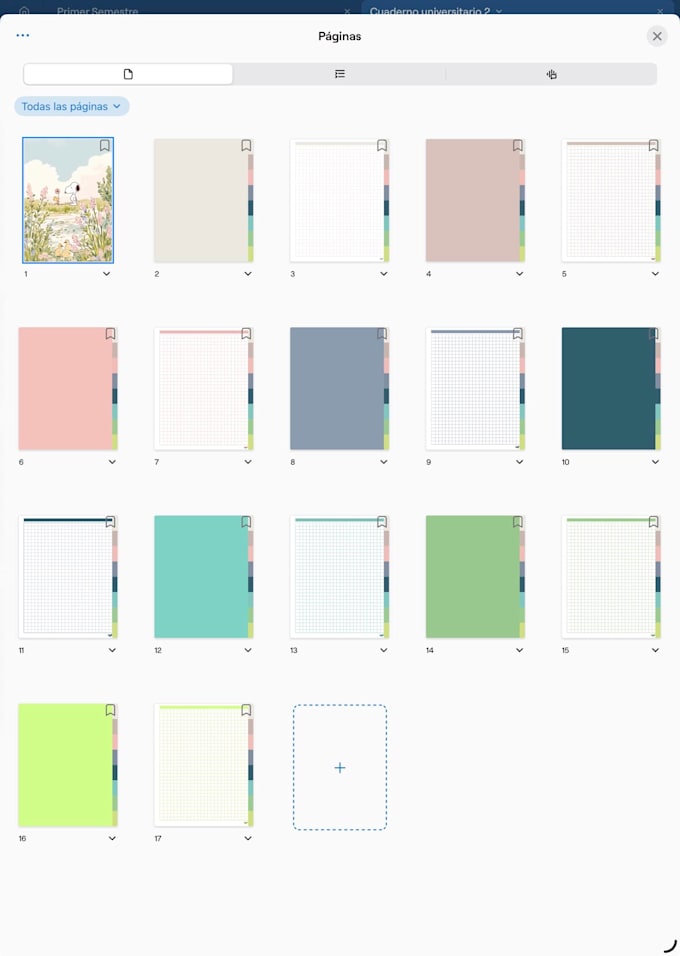 create an interactive digital notebook with hyperlinked tabs