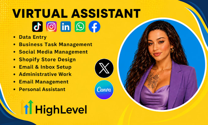 executive personal assistant data entry admin support instagram assistant airbnb