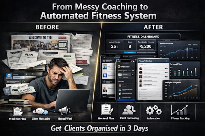 design trainerize everfit gym fitness website workout plan health fitness