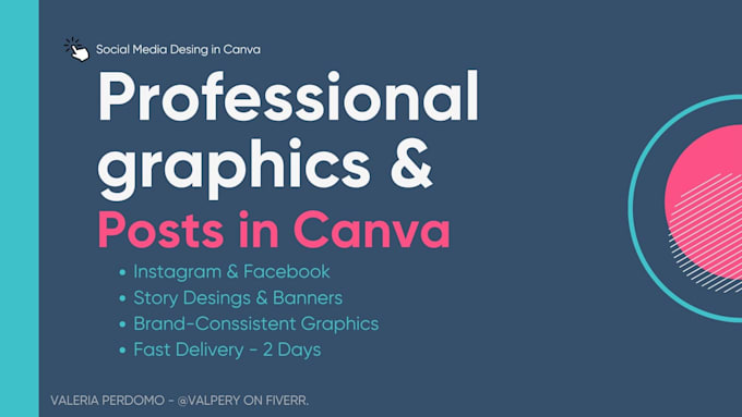 design professional social media post and graphics in canva