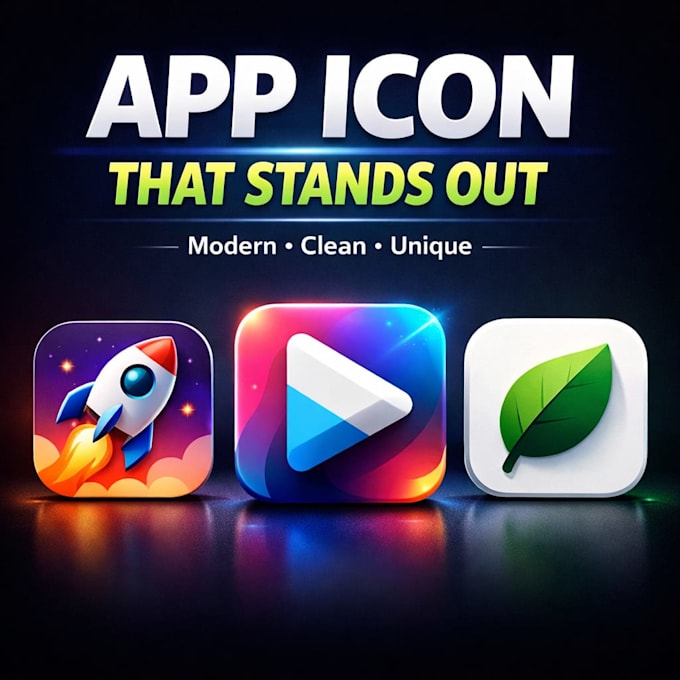 a stunning and personalized app icon mobile or app