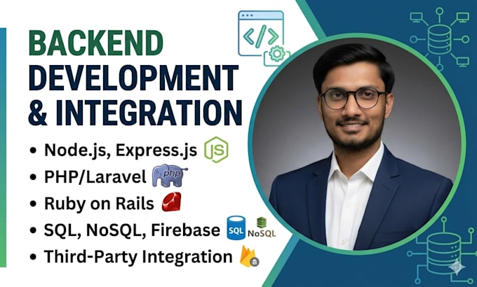 develop apis on node js PHP laravel ruby on rails with sql nosql and firebase