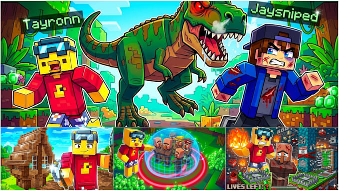 do your minecraft thumbnail professionally