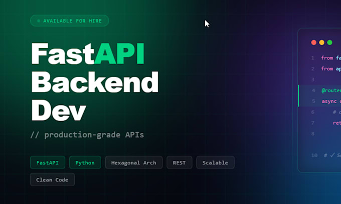develop production grade fastapi api