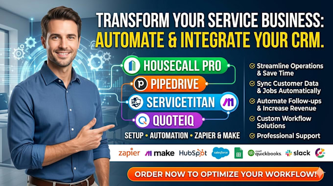 setup housecall pro integration pipedrive automation servicetitan quoteiq crm