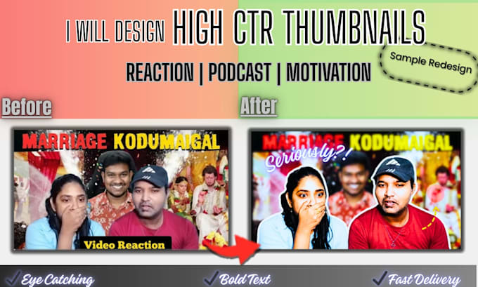 design high CTR youtube thumbnails