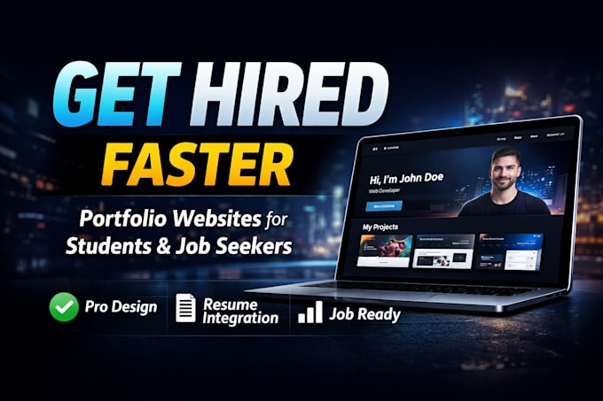create a clean portfolio website for developers, students and freelancers