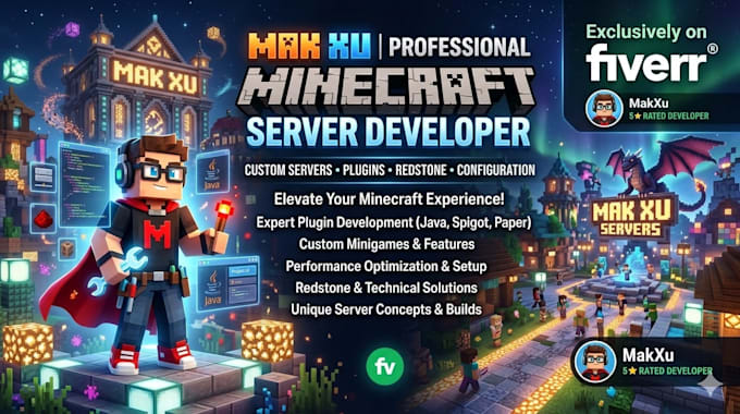 setup a complete custom minecraft server for you