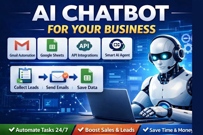 create ai chatbot for website, automation, lead generation and booking
