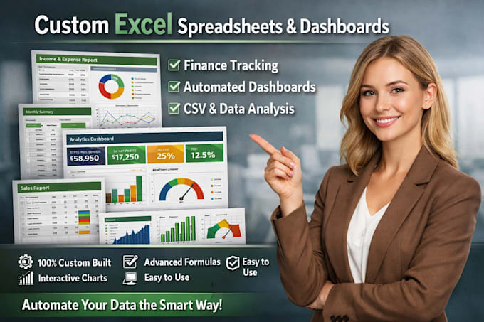 automation full custom excel spreadsheet finance spreadsheet,excel dashboard,csv