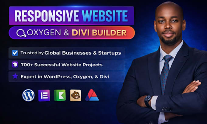 design or clone wordpress website using oxygen builder, elementor pro website