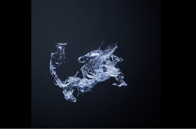 create 3d water simulation, vfx animation, fluid simulation 3d product animation