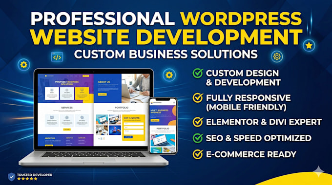 develop a professional wordpress website or business web
