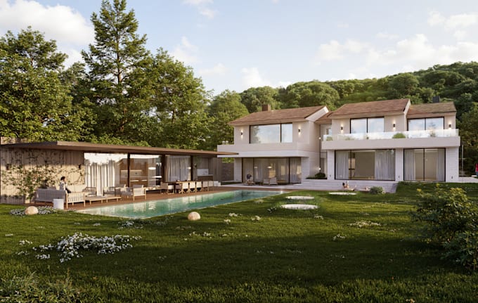 prepare exterior residential renderings