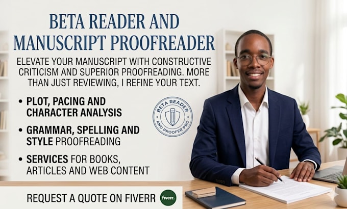 beta read, proofread and give honest feedback