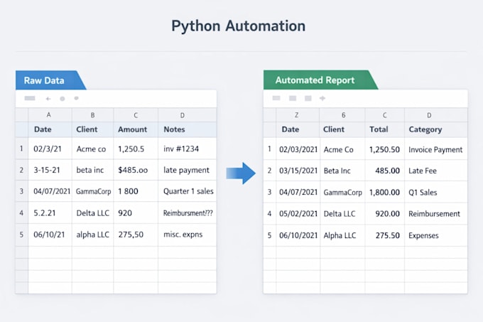 automate repetitive tasks using python script