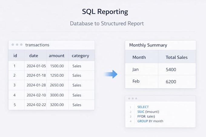 write sql queries for reporting and data analysis
