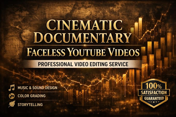 edit cinematic documentary and faceless youtube videos