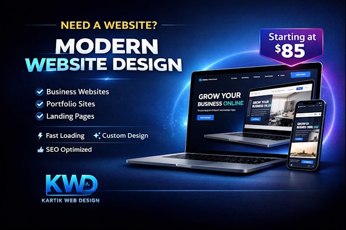 design a modern business website