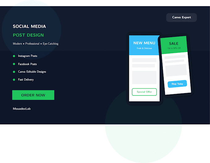 Design professional social media posts using canva by Mouadexlab | Fiverr