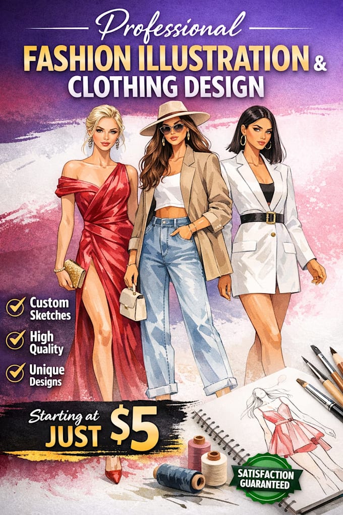 illustrate any dress design