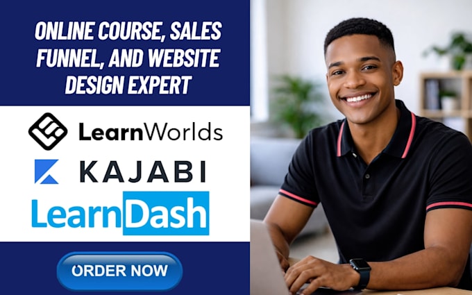 setup kajabi website learnworlds and learndash lms website