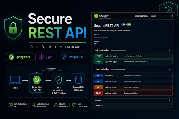 develop a secure rest API with spring boot