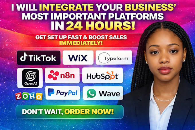 integrate tiktok ads wix n8n hubspot zoho chatgpt typeform paypal whatsapp wavec