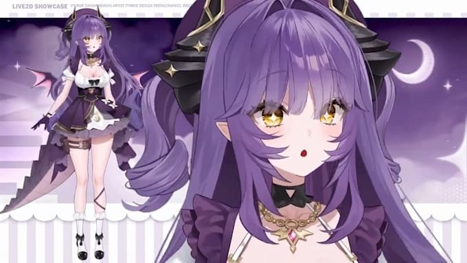 draw and rig pro vtuber model, vtuber character design, live2d rigging, anime
