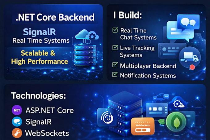 build scalable real time backend using asp net core and signalr