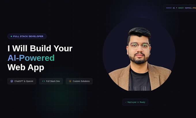 build a custom ai powered web app and full stack development