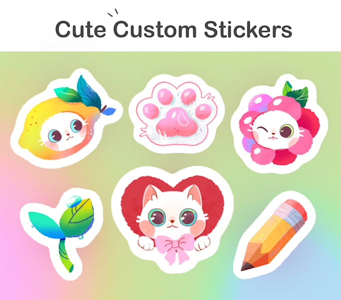draw cute kawaii sticker design