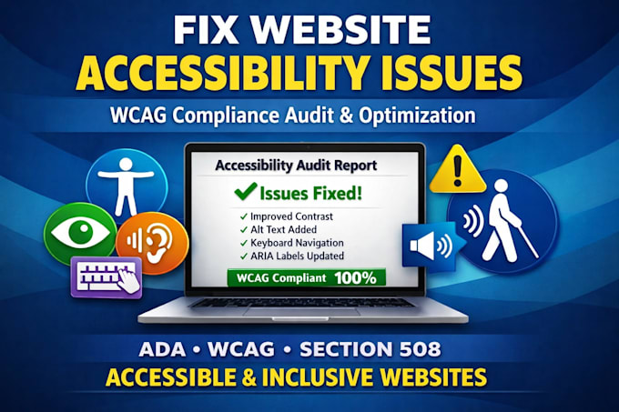 fix website accessibility issues wcagcompliance audit and optimization