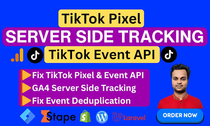 fix tiktok server side tracking, tiktok pixel, event API via google tag manager
