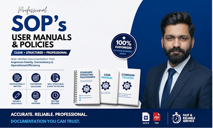 write professional sops, user manuals and technical documentation