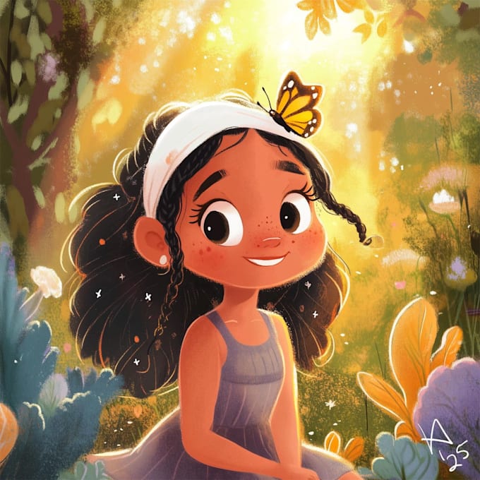 make 2d children book illustration