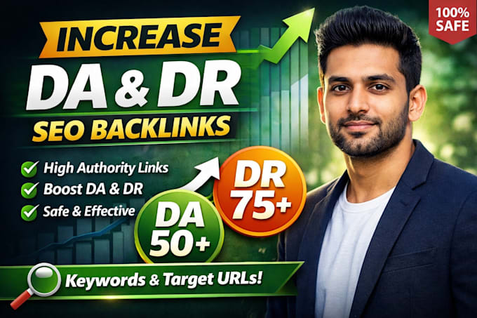 increase your domain authority da DR with high quality SEO backlinks