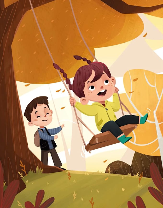 create enchanting 2d 3d ai children book illustrations