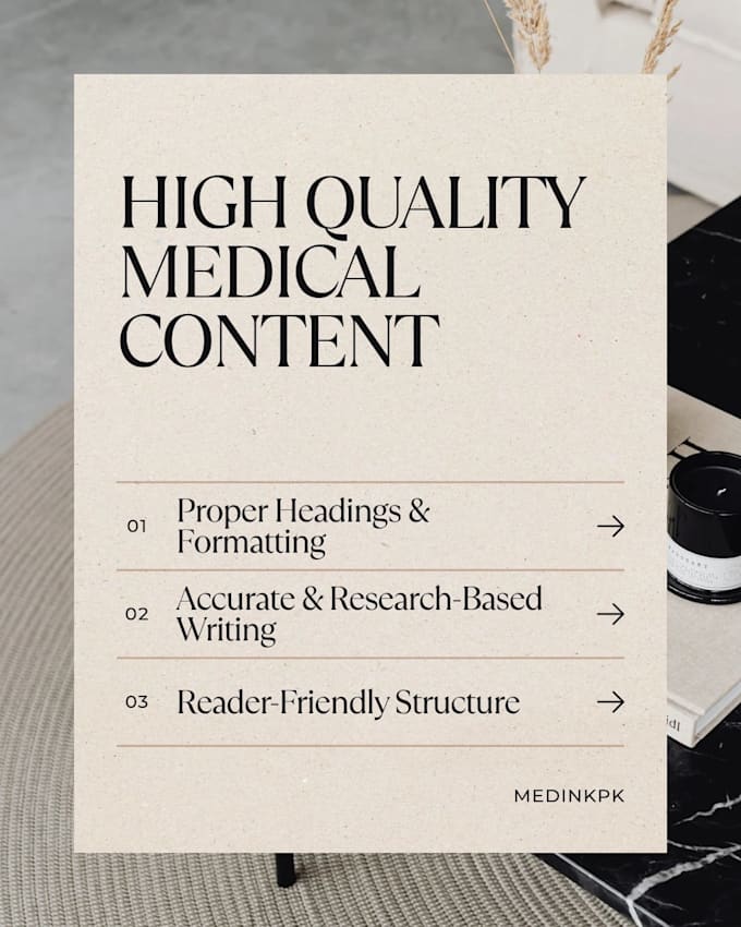 write professional medical and health articles