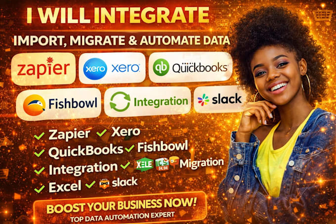 integrate zapier xero quickbooks fishbowl integration excel csv migration slack