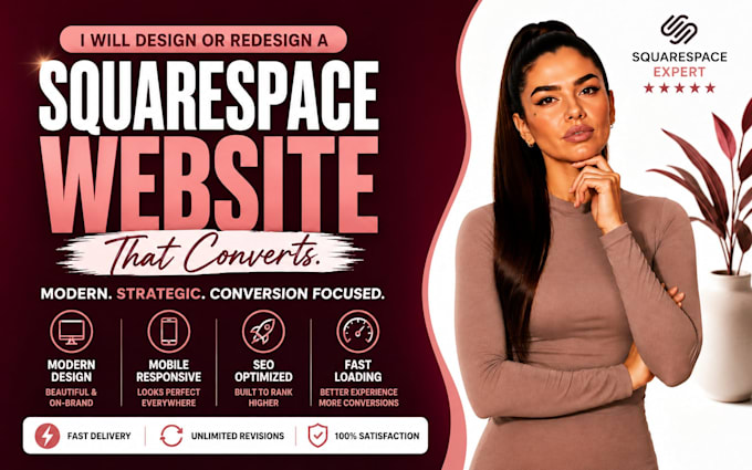 build squarespace website, design or redesign squarespace website development