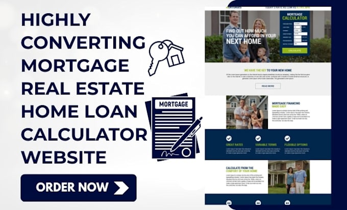 Design mortgage website mortgage calculator home loan website by ...