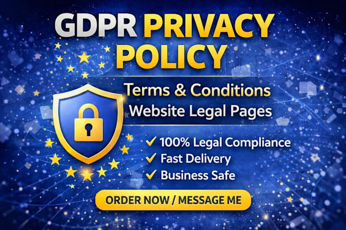 write gdpr privacy policy and terms for your website
