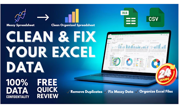 clean and format your excel or CSV data fast