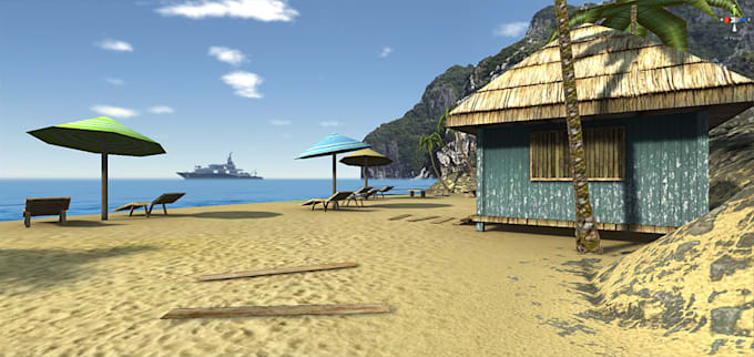 design low poly 3d game environments for unity or unreal