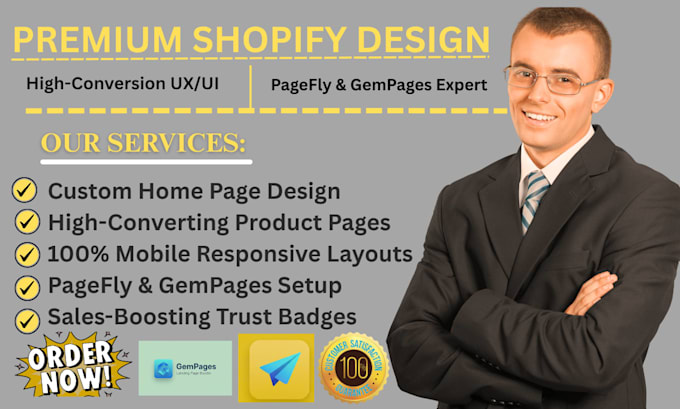 design high conversion shopify layouts with expert UX UI optimization pagefly