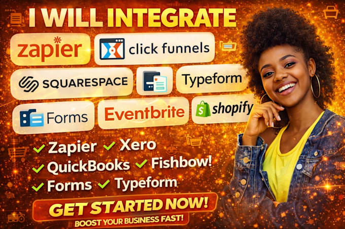 integrate zapier clickfunnels squarespace forms typeform eventbrite shopify