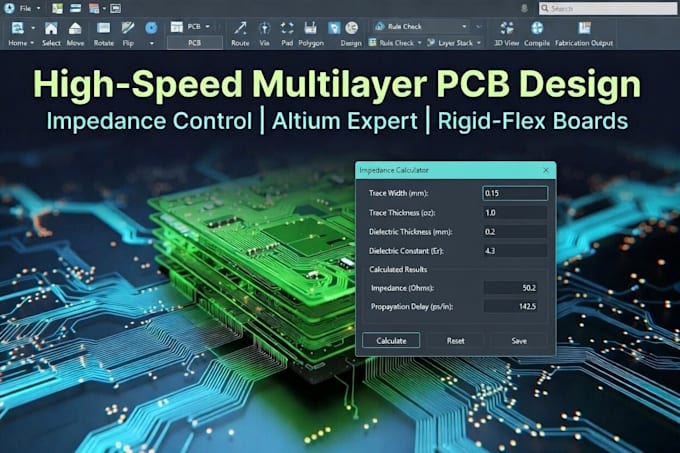 design high speed multilayer pcb with impedance control in altium rigid flex pcb