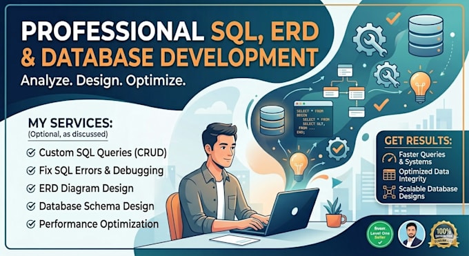 write sql queries and design relational databases erd