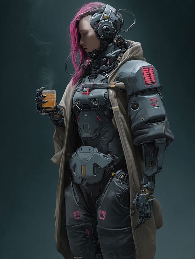 create stunning sci fi character art and futuristic cover illustrations